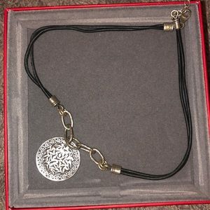 Silpada silver & leather necklace